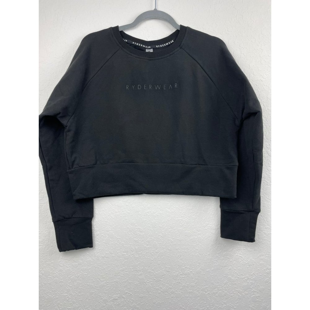 Ryderwear Black Crop Top Size Small